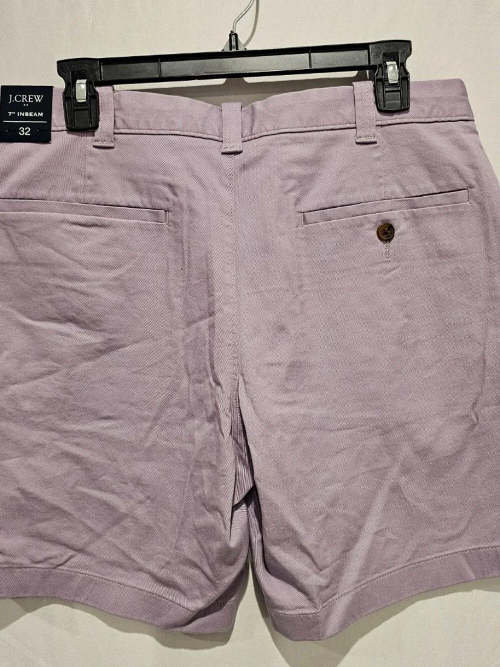 J.Crew Men's Chino Shorts Cotton Light Purple Size 32 Flat Front